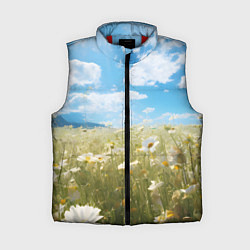 Женский жилет Ромашковое поле, цвет: 3D-красный