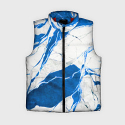 Женский жилет Бело-синий мрамор, цвет: 3D-красный