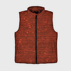 Женский жилет Чёрно-оранжевый полосатый