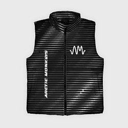 Женский жилет Arctic Monkeys metal rock lines, цвет: 3D-черный