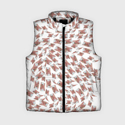 Женский жилет Деньги рубли, цвет: 3D-черный