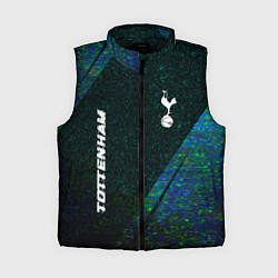 Женский жилет Tottenham glitch blue, цвет: 3D-черный
