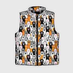 Женский жилет Кошачьи лапы, цвет: 3D-черный