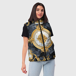 Женский жилет Классические узоры лакшери текстура, цвет: 3D-черный — фото 2