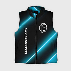 Женский жилет Among Us неоновые лампы, цвет: 3D-черный