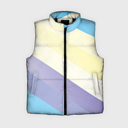 Женский жилет Паттерн цветные волны - color waves, цвет: 3D-черный