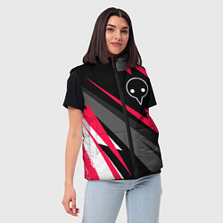 Женский жилет Evangelion electro lines, цвет: 3D-черный — фото 2