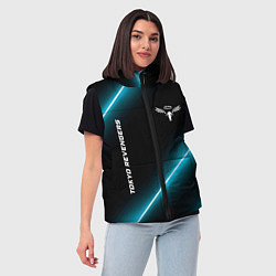 Женский жилет Tokyo Revengers неоновые лампы, цвет: 3D-черный — фото 2