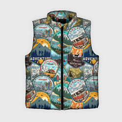 Женский жилет Adventure stickers, цвет: 3D-черный
