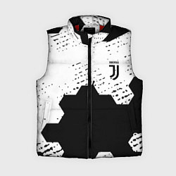 Женский жилет Juventus hexagon black sport, цвет: 3D-красный