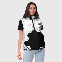 Женский жилет Juventus hexagon black sport, цвет: 3D-красный — фото 2
