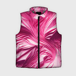 Женский жилет Розовые ломанные линии, цвет: 3D-светло-серый