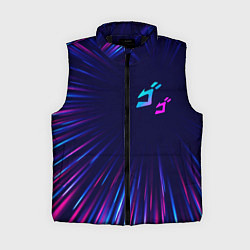 Женский жилет JoJo Bizarre Adventure neon blast lines, цвет: 3D-черный