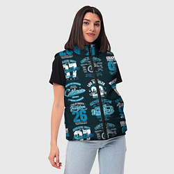 Женский жилет New York city pattern, цвет: 3D-черный — фото 2