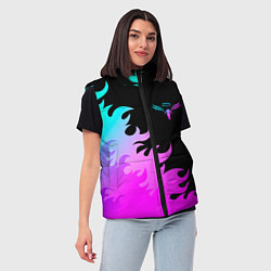 Женский жилет Tokyo Revengers неоновый огонь, цвет: 3D-черный — фото 2