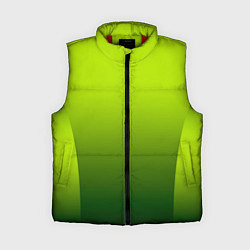 Женский жилет Яркий зеленый градиентный комбинированный узор, цвет: 3D-красный