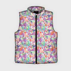 Женский жилет Геометрические фигуры со звездами, цвет: 3D-светло-серый