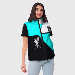 Женский жилет Juventus x Liverpool geometry, цвет: 3D-светло-серый — фото 2