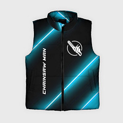 Женский жилет Chainsaw Man неоновые лампы, цвет: 3D-черный