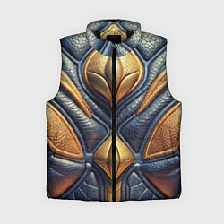 Женский жилет Объемная позолоченная текстурная кожа