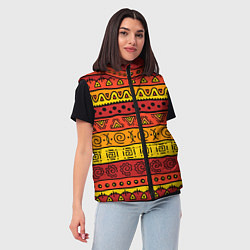 Женский жилет Африканские этнический орнамент, цвет: 3D-черный — фото 2