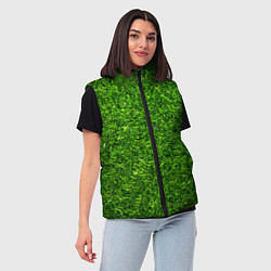Женский жилет Текстура газона, цвет: 3D-черный — фото 2