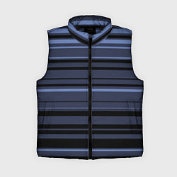 Женский жилет В полоску тёмно-синий