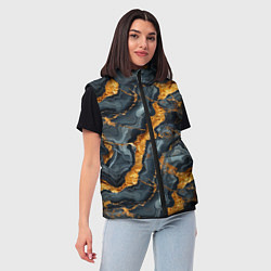 Женский жилет Золотой мрамор, цвет: 3D-светло-серый — фото 2