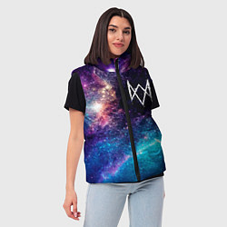 Женский жилет Watch Dogs space game, цвет: 3D-черный — фото 2