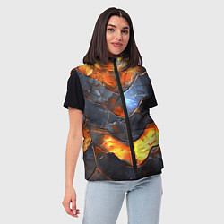 Женский жилет Горящая чешуя, цвет: 3D-черный — фото 2