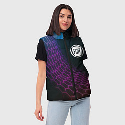 Женский жилет Fiat neon hexagon, цвет: 3D-черный — фото 2
