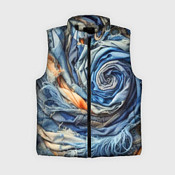 Женский жилет Джинсовая воронка - модный тренд