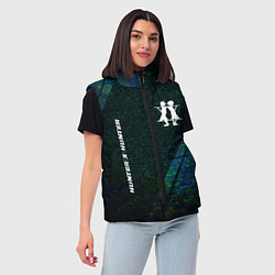 Женский жилет Hunter x Hunter glitch blue, цвет: 3D-черный — фото 2