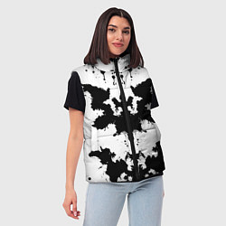Женский жилет Психоделический тест Роршаха, цвет: 3D-черный — фото 2