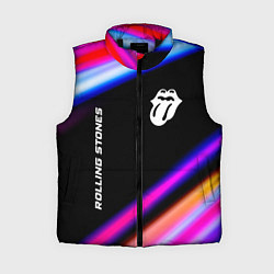 Женский жилет Rolling Stones neon rock lights, цвет: 3D-черный