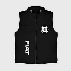 Женский жилет FIAT logo white auto, цвет: 3D-светло-серый