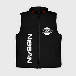 Женский жилет Nissan logo white auto, цвет: 3D-красный