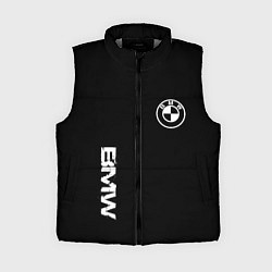 Женский жилет BMW logo white auto, цвет: 3D-светло-серый