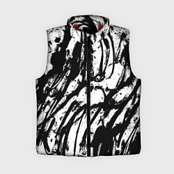 Женский жилет Чёрно-белая абстракция: нейросеть
