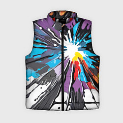 Женский жилет Кляксы краски - абстракция, цвет: 3D-красный
