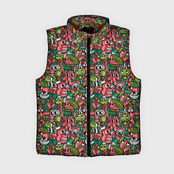 Женский жилет Человечки с длинными носами, цвет: 3D-красный