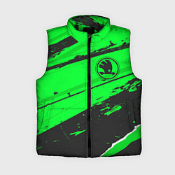 Женский жилет Skoda sport green, цвет: 3D-черный