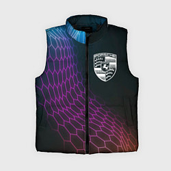 Женский жилет Porsche neon hexagon, цвет: 3D-черный
