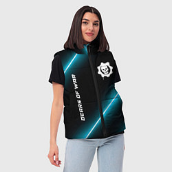 Женский жилет Gears of War неоновые лампы, цвет: 3D-черный — фото 2