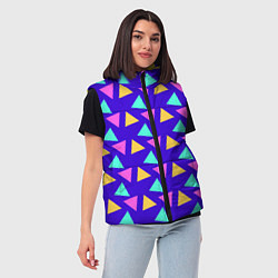 Женский жилет Треугольники паттерн, цвет: 3D-черный — фото 2