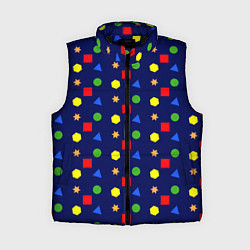 Женский жилет Разные фигурки, цвет: 3D-черный
