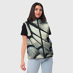 Женский жилет Абстракция - крыло бабочки, цвет: 3D-красный — фото 2