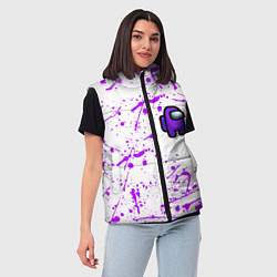 Женский жилет Among us neon colors game, цвет: 3D-красный — фото 2