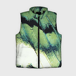 Женский жилет Зелено-черные пятна на светлом, цвет: 3D-черный