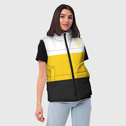 Женский жилет За веру царя и святую триединую Русь КЦК желтый, цвет: 3D-черный — фото 2